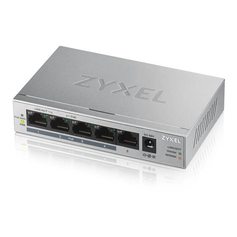 Switch ZYXEL GS1005-HP 5PORT POE DESKTOP SWITCH ZYXEL