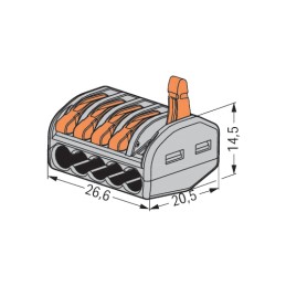 Conector derivatie tip WAGO 5 fire (10 buc.) W-415