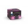 Spot LED RGB Triplu Philips Hue Fugato, Bluetooth, 3xGU10, 3x5.7W, 1050 lm, lumina alba si color (2000-6500K), IP20, Metal, Negr